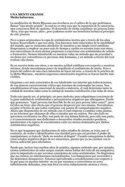 Portada del libro: Meditacion En Las Brama Viharas