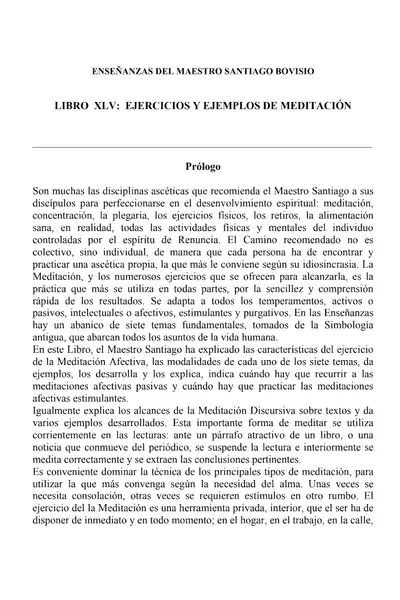 Portada del libro: Bovisio Santiago Ejercicios De Meditacion