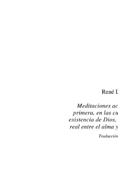Portada del libro: Descartes, Rene Meditaciones Metafisicas