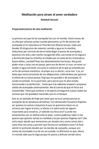 Portada del libro: MeditacióN Para Atraer Al Amor Verdadero Rebekah Borucki