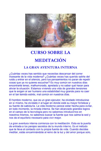 Portada del libro: Curso De Meditacion La Gran Aventura Interior