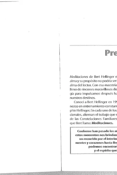 Portada del libro: 020 Hellinger Meditaciones
