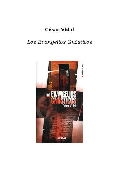 Portada del libro: Los Evangelios Gnosticos Cesar Vidal