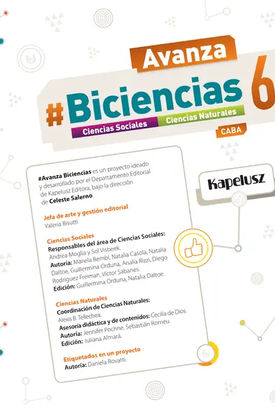 Portada del libro: 13 Avanza Biciencias 6