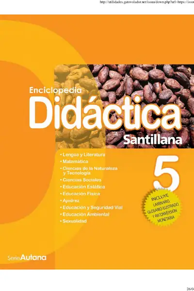Portada del libro: 5 Enciclopedia DidáCtica Santillana V