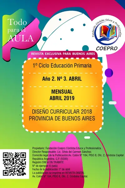 Portada del libro: Abril 2019 Primer Ciclo