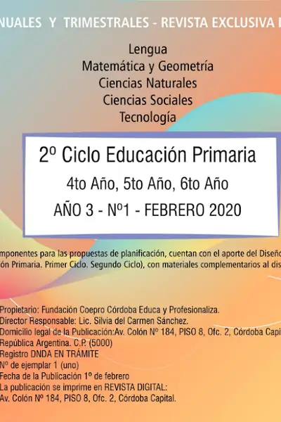 Portada del libro: Febrero 2020 Segundo Ciclo