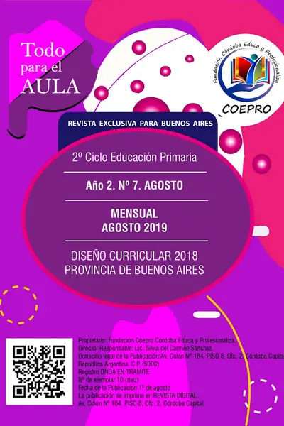 Portada del libro: Agosto 2019 Segundo Ciclo