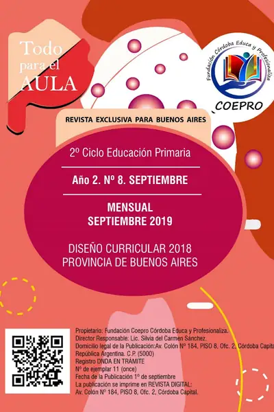 Portada del libro: Septiembre 2019 Segundo Ciclo