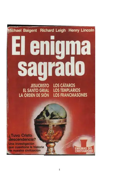 Portada del libro: El Enigma Sagrado Michael Baigent Richard Leigh Henry Lincoln 19891
