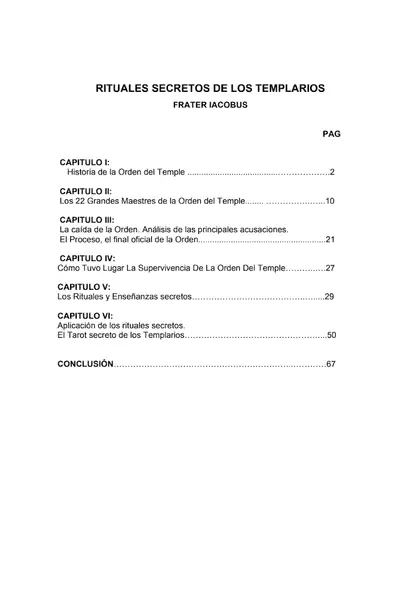 Portada del libro: Rituales Secretos De Los Templarios