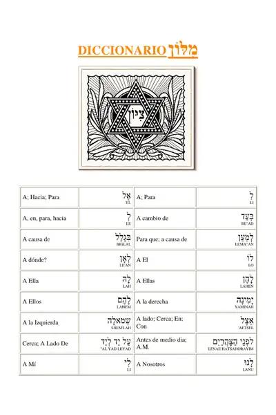 Portada del libro: Diccionario Hebreo