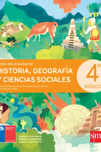 Portada del libro: 51 Texto Historia 4°BáSico