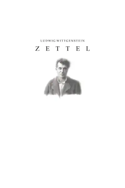 Portada del libro: Wittgenstein, Ludwig Zettel