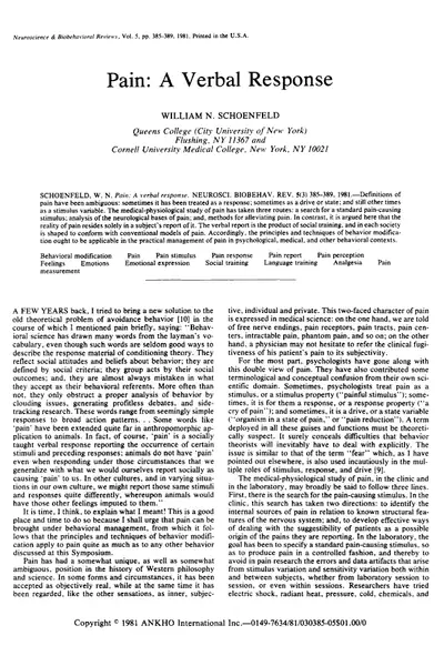 Portada del libro: Schoenfeld1981