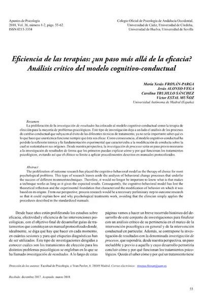 Portada del libro: Cognitivo Conductual