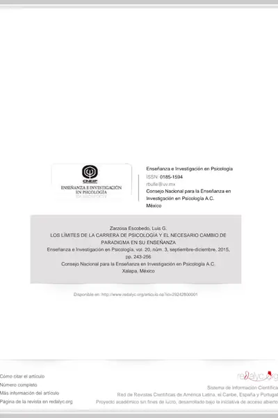 Portada del libro: LíMites De La Carrera De PsicologíA