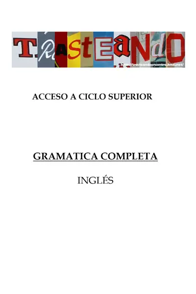 Portada del libro: Gramaticacompletatrasteando 1