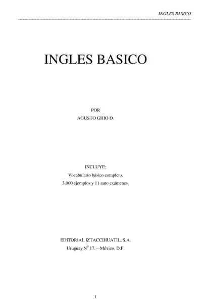 Portada del libro: 1 Augusto Ghio Basico