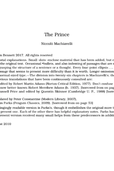 Portada del libro: Machiavelli1532