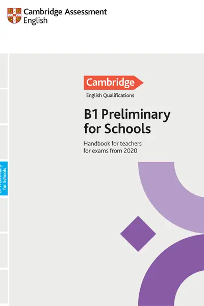 Portada del libro: B1 Preliminary For Schools Handbook 2020