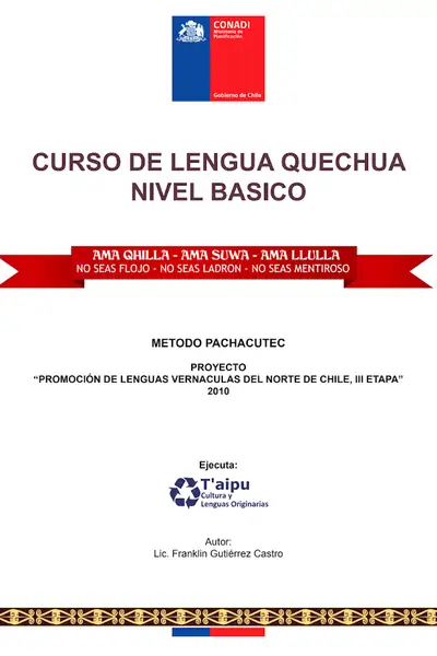 Portada del libro: Modulo Del Curso Quechua Metodo Pachacutec