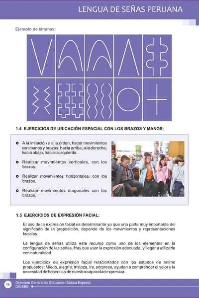 Portada del libro: Lengua De SeñAs Peruana GuíA Para El Aprendizaje De La Lengua De SeñAs Peruana Vocabulario BáSico 1 43 16 30