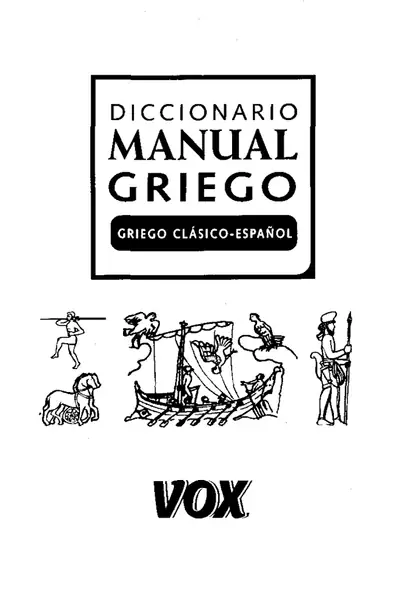 Portada del libro: Diccionario Vox Griego Clasico Esp