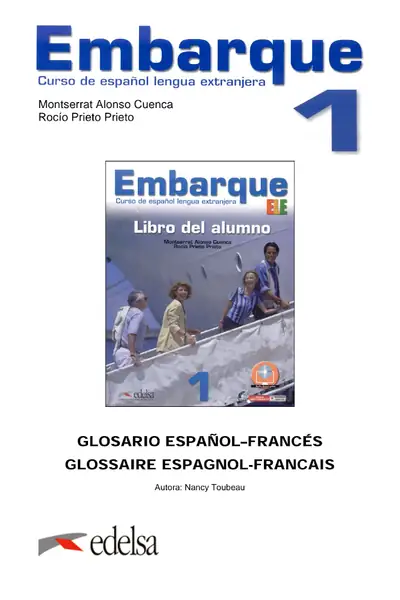 Portada del libro: Embarque1 Glosarioespanol Frances