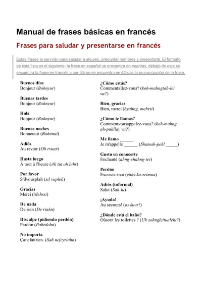 Portada del libro: 143 Manual De Frases Basicas En Frances