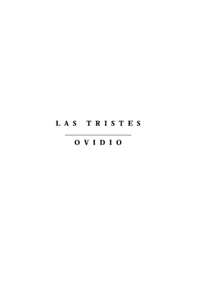 Portada del libro: Ovidio Las Tristes
