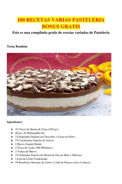 Portada del libro: Recetas100gratis