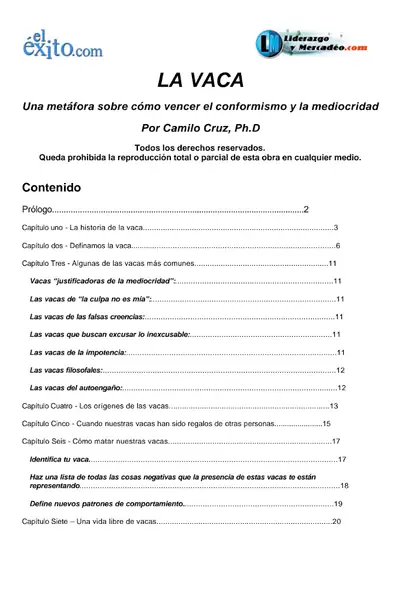 Portada del libro: Libro La Vaca