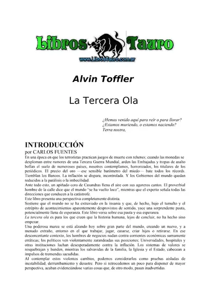 Portada del libro: 896873989 La Tercera Ola