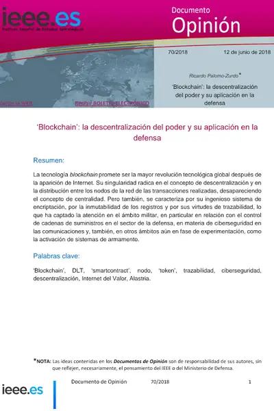 Portada del libro: Dieeeo70 2018 Blockchain Palomozurdo