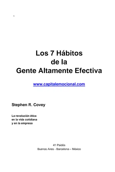 Portada del libro: 7 Habitos