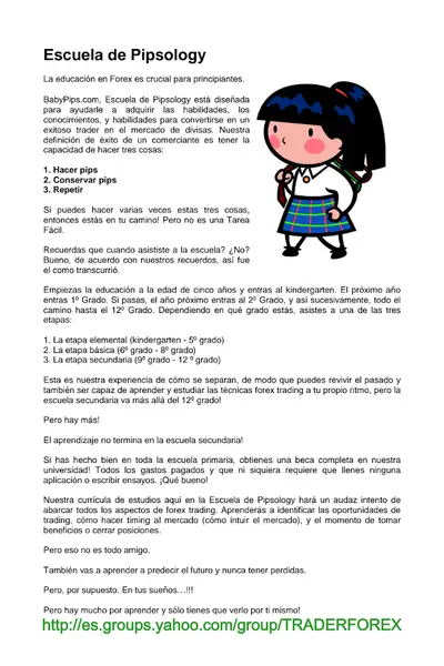 Portada del libro: 1babypips Escuela De Pipsology