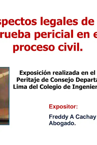 Portada del libro: Aspectos Legales Pericial Proceso Civil
