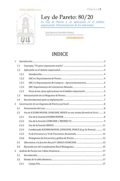 Portada del libro: Pareto 80 20