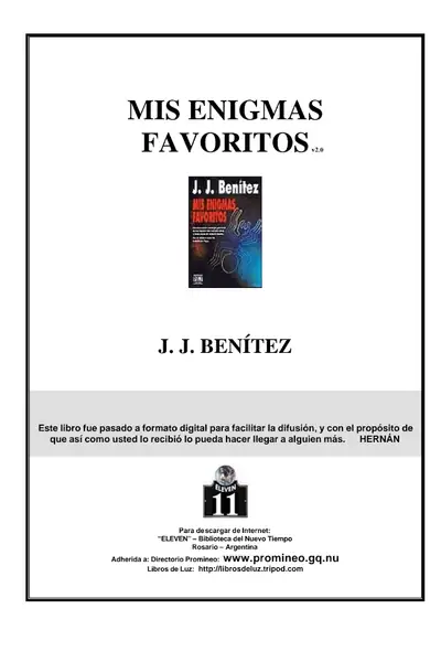 Portada del libro: Mis Enigmas Favoritos