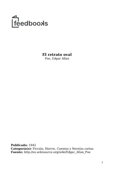 Portada del libro: El Retrato Oval Allan Poe Edgar