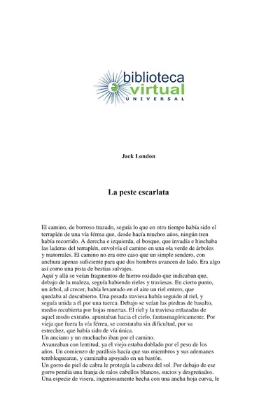 Portada del libro: La Peste Escarlata Jack London