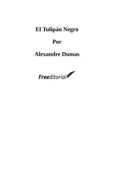 Portada del libro: El Tulipan Negro Dumas Alexandre