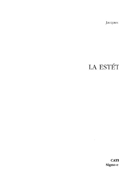 Portada del libro: La Estetica Hoy Aumont Jacques