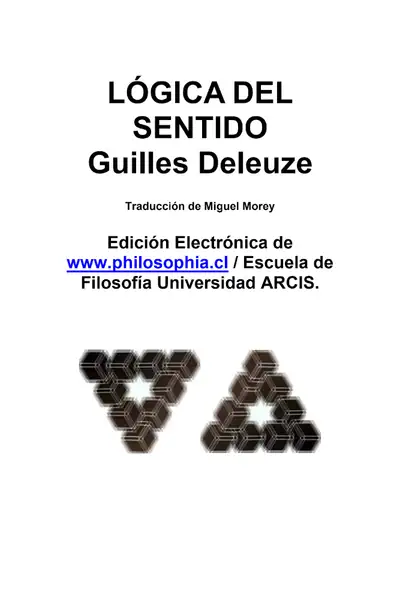 Portada del libro: Logica Del Sentido Gilles Deleuze