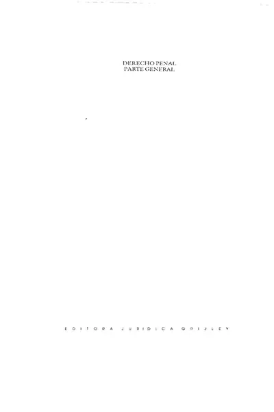 Portada del libro: Derecho Penal Parte General Felipe Villavicencio Terreros