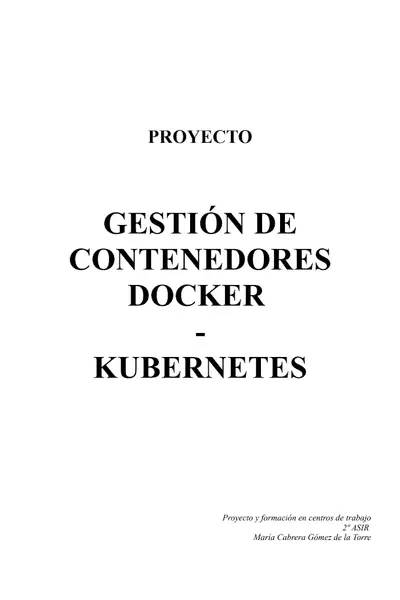 Portada del libro: GestióN De Contenedores Docker