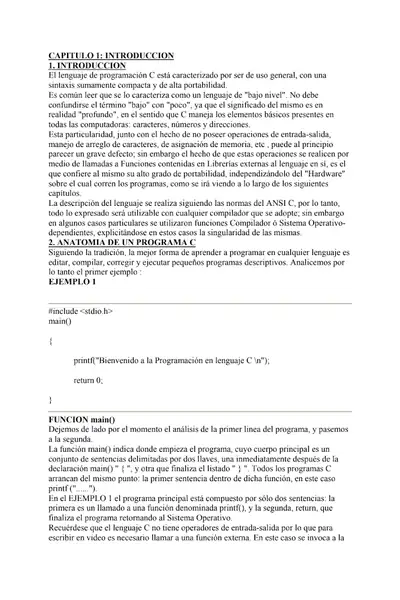 Portada del libro: Curso De IniciacióN Al Lenguaje C