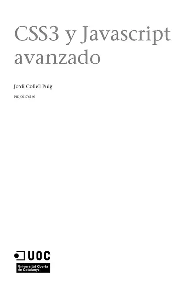 Portada del libro: Css3 Y Javascript Avanzado