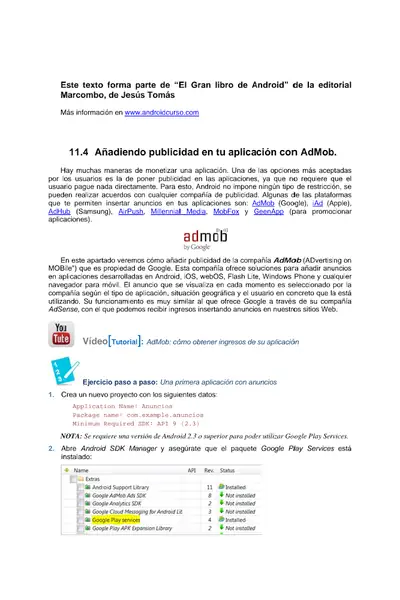 Portada del libro: AñAdiendo Publicidad En Tu Aplicacion Con Admob